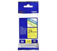 Genuine Brother TZe-651 Labelling Tape Cassette - Black on Yellow, 24mm wide