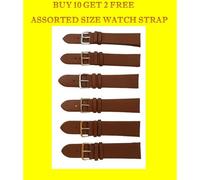 Genuine Brown Leather WATCH STRAP BUY 10 GET 2 FREE ASSORTED SIZE 18mm-22MM