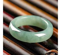 Genuine Burma Jade Ring Natural Stone Healing Jewelry Women Certified Jadeite Accessories Jades Band Rings Girlfriend Mom Gifts (Gem Color : 17mm)