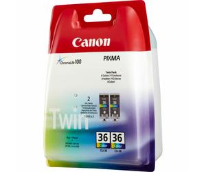 Genuine Canon CLI-36 Colour Inkjet Cartridges Pack of 2 1511B018 for Pixma iP100