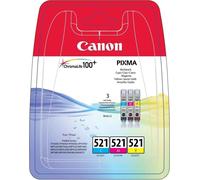 Canon CACLI521CMY Original Canon CLI-521 Cyan, Magenta, Yellow Ink Cartridges (521 CMY) - CLI-521 C/M/Y - 2934B010