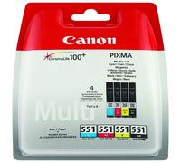 Canon CLI-551 BK/C/M/Y Ink Cartridge + Photo Paper Value Pack