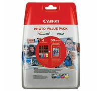 Canon CLI 551 C/M/Y/BK Photo Value Pack Ink tank / paper kit - 4-pack Black, yellow, cyan, magenta