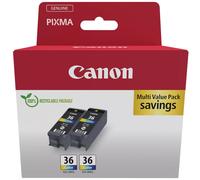 Canon CLI-36 Inkjet Cartridge Twin Pack Colour 1511B025