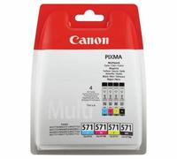 Genuine Canon MultiPack Ink Cartridges, CLI-571BK CLI-571C CLI-571M CLI-571Y
