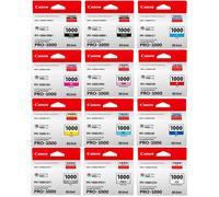Genuine Canon PFI-1000 Original Ink Cartridges Canon ImagePROGRAF PRO 1000, Lot