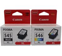 Genuine Canon PG-545XL Black & CL-546XL Colour Ink Cartridges