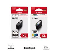 Genuine Canon PG-585XL CL-586XL BK & Colour Ink Cartridges for Pixma TS7740i Lot