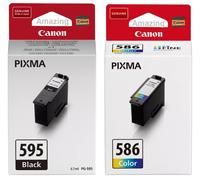 Genuine Canon PG-595 PG-595XL Black & CL-586 CL-586XL Colour Ink Cartridges LOT