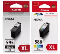 Genuine Canon PG-595 PG-595XL Black & CL-586 CL-586XL Colour Ink Cartridges LOT
