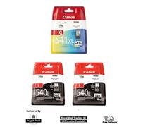 Genuine Canon PG540XL Black CL541XL Colour Ink Cartridges Vat Inc