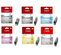 Genuine Canon PGI-520, CLI-521 Ink Cartridge, Pixma MP550 MP560 MP620 MP630, LOT