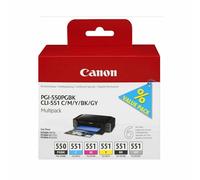 Genuine Canon PGI-550XL CLI-551XL Ink Cartridge Set for Canon Pixma MG5550 Ink