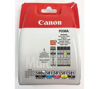 Canon PGI-580BK/CLI-581 BK/C/M/Y Pigment + Ink Cartridge Multi Pack