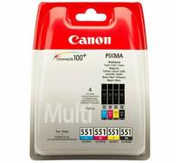 Canon CLI-551 BK/C/M/Y Ink Cartridge + Photo Paper Value Pack