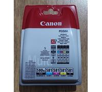 Canon PGI-580BK/CLI-581 BK/C/M/Y Pigment + Ink Cartridge Multi Pack