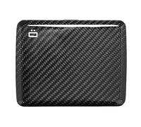 Genuine Carbon Fiber Wallet, Large Capacity with Metal Lock, RFID Protection Against Fraud and demagnetization, Smart Case Oslo Large Model