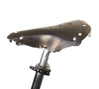 Genuine Cow Leather Saddle for BROMPTON in Black