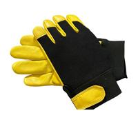 Genuine Cowhide Leather Garden Working safety Thorn Proof Gerdening Gloves (L)