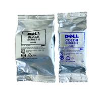 GENUINE DELL J5566 BLACK DELL J5567 COLOUR SERIES 5 INK CARTRIDGE TWIN PACK