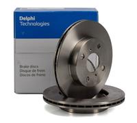 x2 Front Brake Disc Delphi BG3519 Fits Toyota Yaris/Vitz Yaris Verso Fun Cargo
