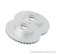 Genuine Delphi Front Vented Coated High Carbon Brake Discs Set Pair - BG9107C