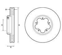 GENUINE DELPHI OEM SPEC BRAKE DISC BG9150