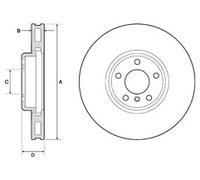 GENUINE DELPHI OEM SPEC BRAKE DISC BG9155C