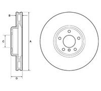 GENUINE DELPHI OEM SPEC BRAKE DISC BG9156C