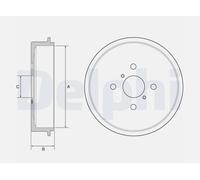 GENUINE DELPHI REAR BRAKE DRUM BF552 DAIHATSU CHARADE TOYOTA YARIS / VITZ YARIS