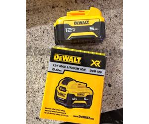 Genuine DeWALT DCB126 12V MAX XR 5Ah Lithium-Ion Battery Pack
