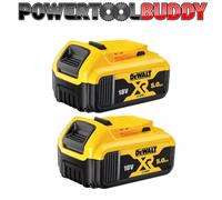 Genuine Dewalt DCB184 5.0ah 18v XR Lithium Ion Li-Ion Battery Twin Pack