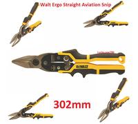 Genuine DeWalt Ergo Straight Aviation Snips Cuts Multi Material Toll 302mm - AZ