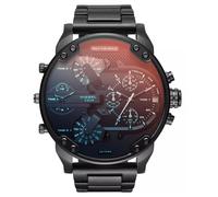 Genuine DIESEL DZ7395 MR. BIG DADDY 2.0 Multiple Time Zone Black Mens Watch