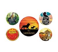 Genuine Disney The Lion King Life of a King 5 Piece Button Badge Set