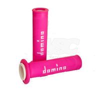 GENUINE Domino A010 Dual Density Racing grips - Pink and White