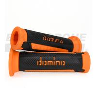 Genuine Domino Turismo Anthracite & Orange A350 Grips for Cagiva Bikes