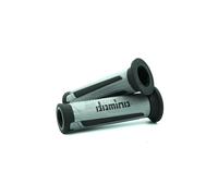 Genuine Domino Turismo Silver & Anthracite A350 Grips for Piaggio Bikes