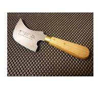 Genuine Don Carlos Quarter Moon Spatula - Metal Blade, Wood Handle - Flooring Tool