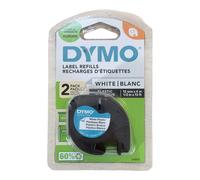 Genuine Dymo Letratag Label Maker Refills 2150111 12mm X 4M White 2 Pack