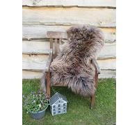 Genuine Eco Merino Sheepskin Lambskin Fur Brown/White Ecological Tanning (130-140 cm)
