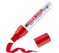 Genuine Edding 4090 Chalk Marker - Red - Chisel Tip 4-15mm - Brand New