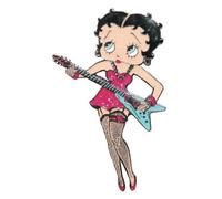 Genuine Enamel Betty Boop 'Rock Chic' Figure Lapel Pin Badge
