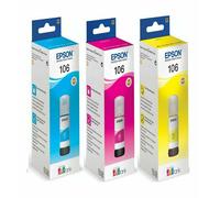 Genuine Epson 105 & 106, Ink Bottle, Ecotank ET-7700, Ecotank ET-7750, LOT