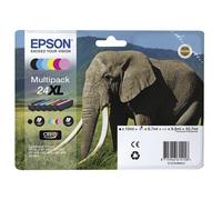 Genuine Epson 24XL, Elephant Multipack Ink Cartridge, T2438, C13T24384011