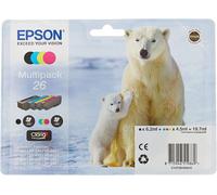Genuine Epson 26, Polar Bear Multipack Ink Cartridge, T2616, C13T26164012
