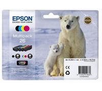 Genuine Epson 26 Polar Bear Multipack Ink Cartridge T26164010 FREE DELIVERY