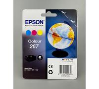 Genuine Epson 267 Tri-Colour Ink Cartridge Globe - New Sealed - C13T26704010
