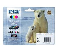 EPSON T2636 26XL ORIGINAL SET OF 4 INKS POLAR BEAR T2621 T2632 T2633 T2634 26 xl