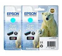 Genuine Epson 26XL, Polar Bear Ink Cartridges, XP-610, XP-615 XP-620 XP-625, LOT